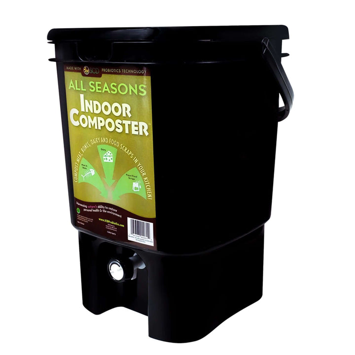 Barnyard Designs Kitchen Compost Bin Kitchen Counter Indoor Compost Bin, Countertop  Compost Bin with Lid, Composting Bin Food Waste Composter Bin Cycler Bucket  with Filter, 1.2 Gallon 7”x9.5”, Mint